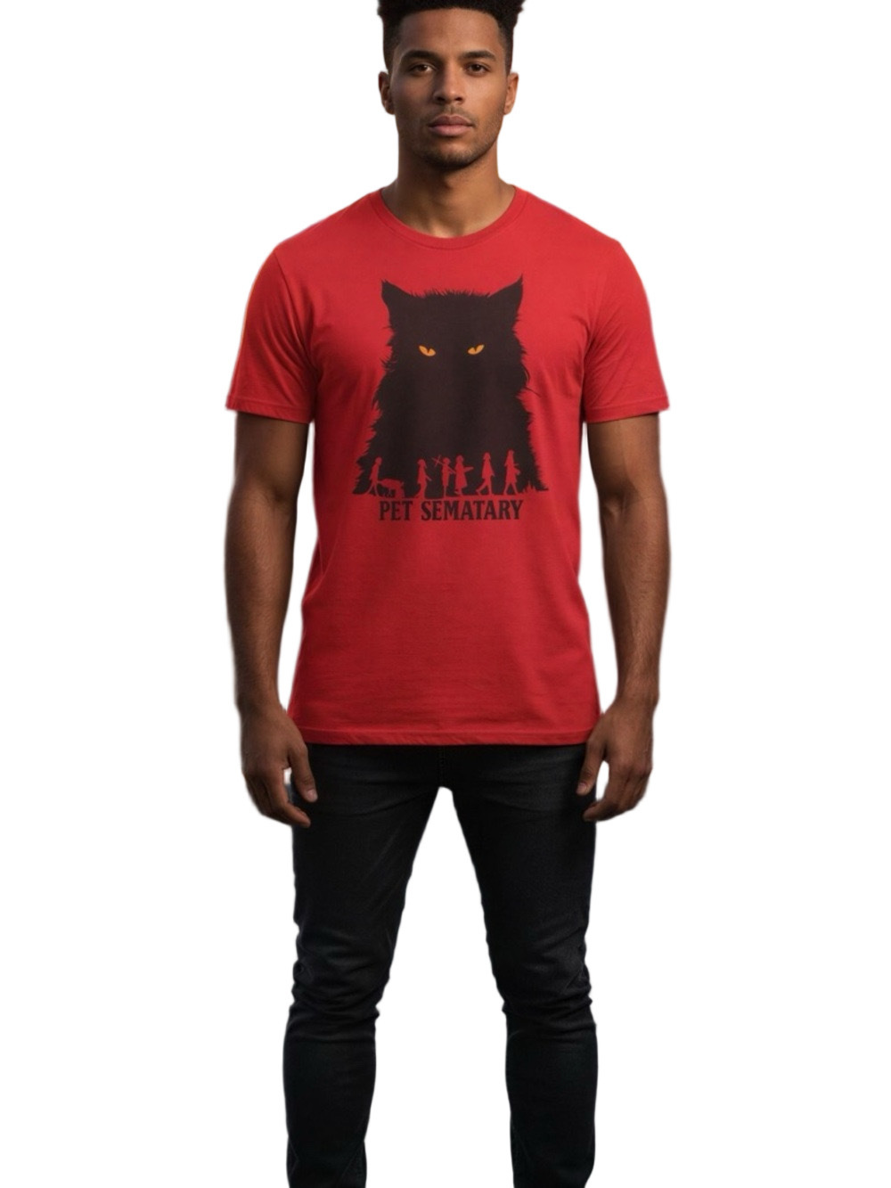 District Pet Sematary Move Themed Short Sleeve Red Graphic Tee NWOT